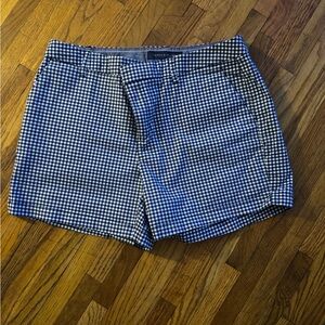 Tommy Hilfiger Navy and White Checkered Shorts